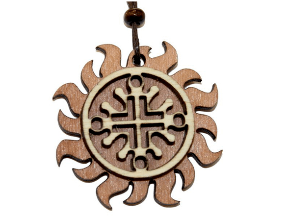 DIY wood amulet pendant